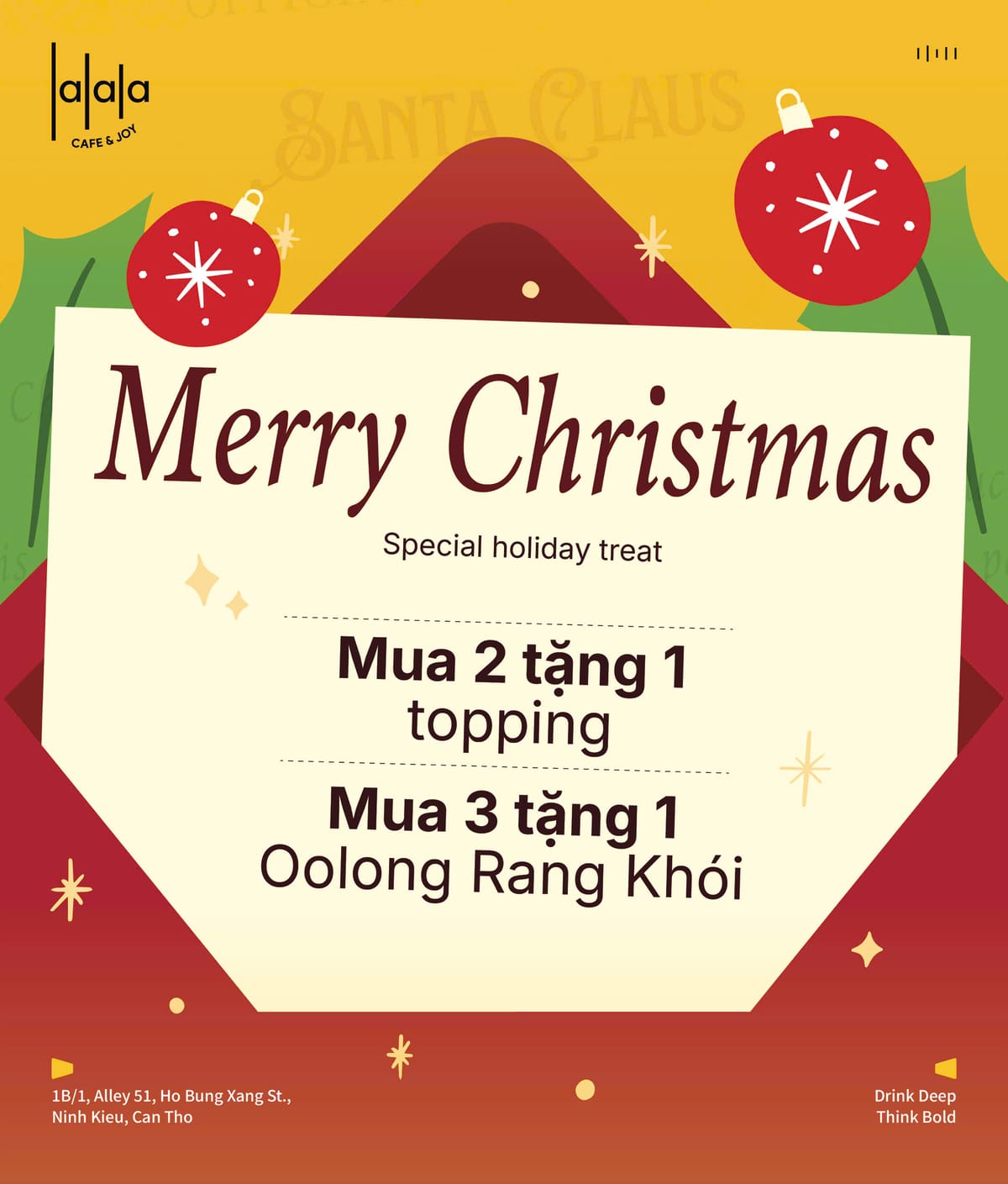 Lalala Cafe Gửi Tặng Bạn Quà Giáng Sinh Cực Xịn 💛