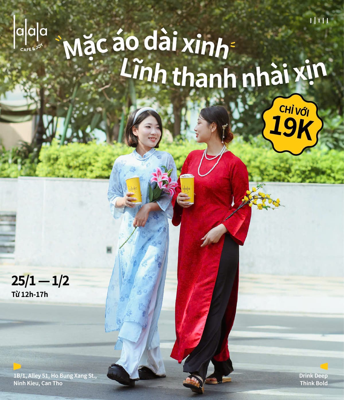 Cùng Check-in Phố Xuân Săn Ưu Đãi Thanh Nhài Tại Lalala Cafe